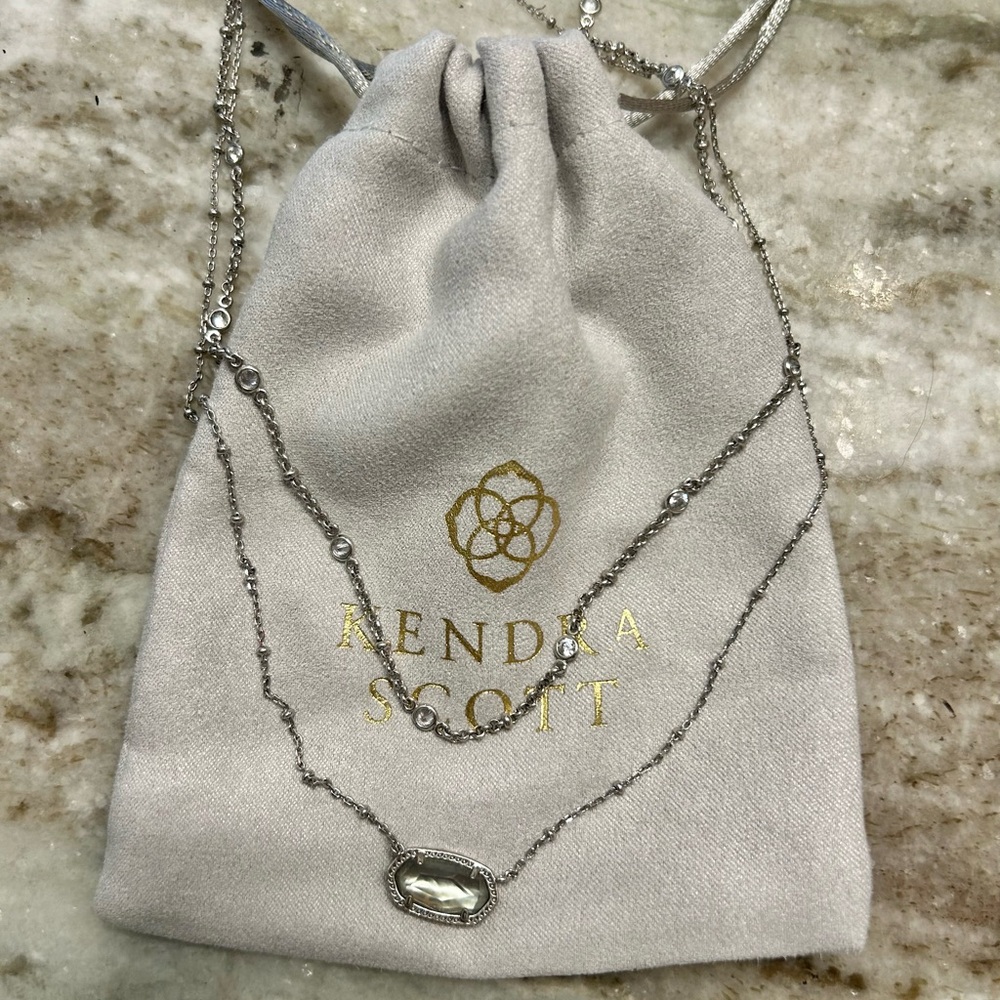 Kendra Scott multi strand necklace in silver